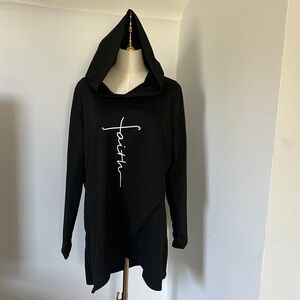 Faith hoodie top NWOT